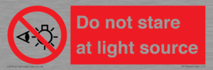 Do not stare at light source